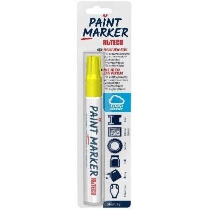 alteco paint marker zluty popisovac l
